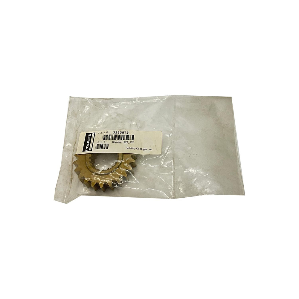 
                      
                        Polaris ATV Sprocket, 22T/18T, Genuine OEM Part 3233873, Qty 1
                      
                    