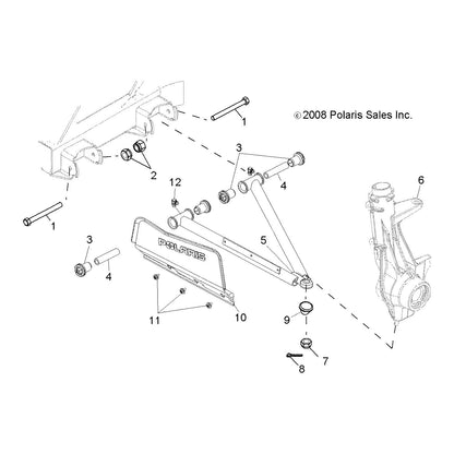 Polaris Ranger Right Hand Weld A Frame, Matte Black, Genuine OEM Part 1542945-458, Qty 1