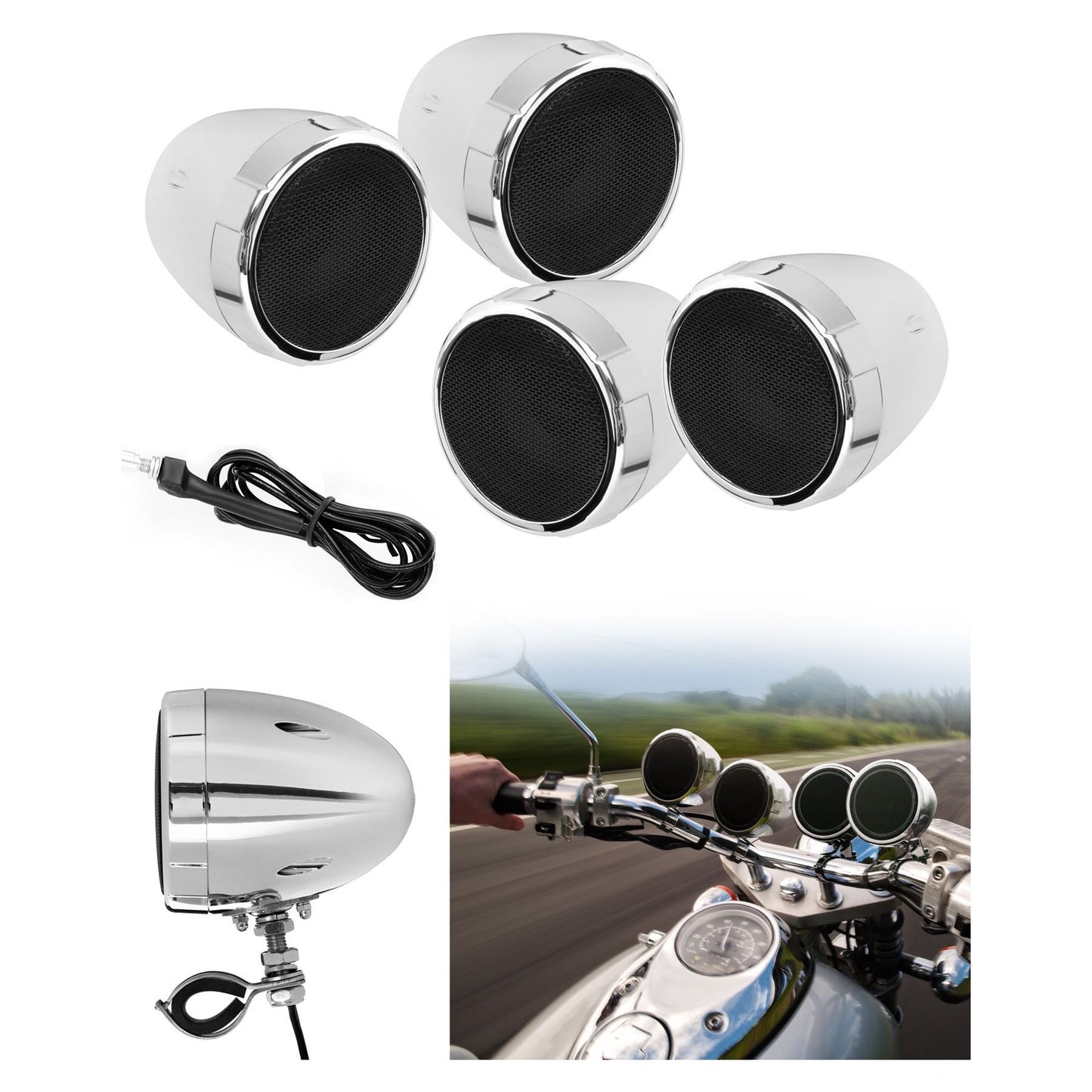 4 Speaker System Chrome