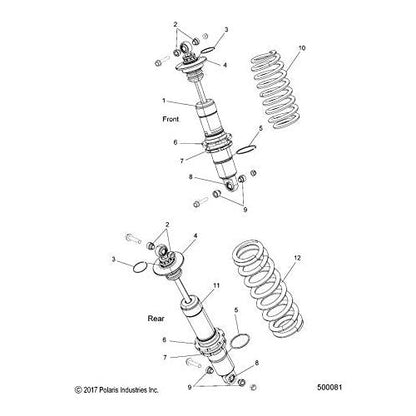 Polaris Slingshot CIRCLIP-SPRING RETAINER [1 PER SHOCK], Genuine OEM Part 1501226, Qty 1