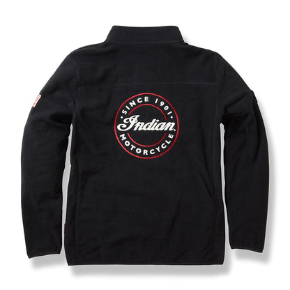 Indian Motorcycle Men's Zip Thru Fleece, Black - 3XL - 286164414