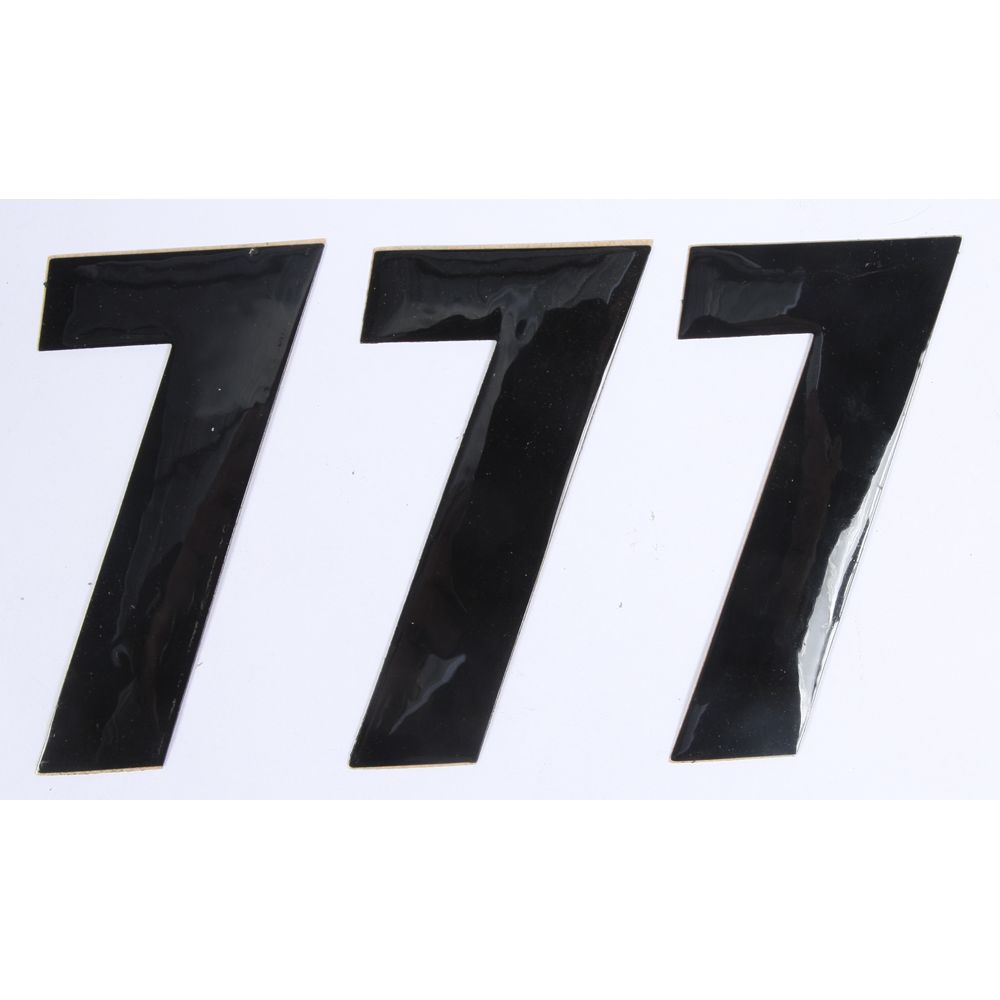 Number 7 Black 4" 3/Pk