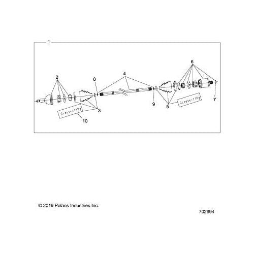 Polaris RZR Bar, Genuine OEM Part 3236511, Qty 1