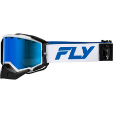 Zone Elite Snw Goggle Wht/Blue W/Drk Blu Mir/Plrzd Smoke Lens