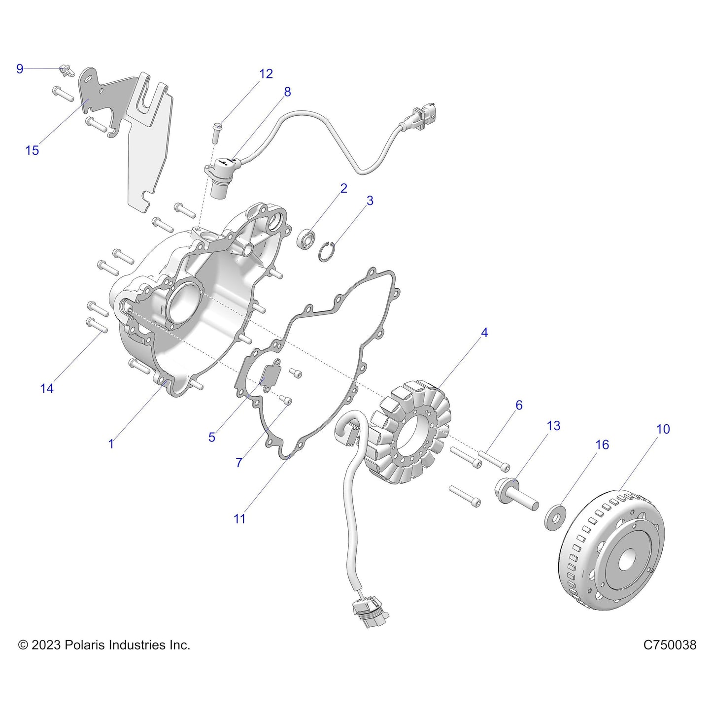 Polaris RZR Snap Ring, Genuine OEM Part 7710654, Qty 1