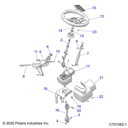 Polaris Ranger 2.0T Power Steering Assembly, RZR, Genuine OEM Part 2414873, Qty 1