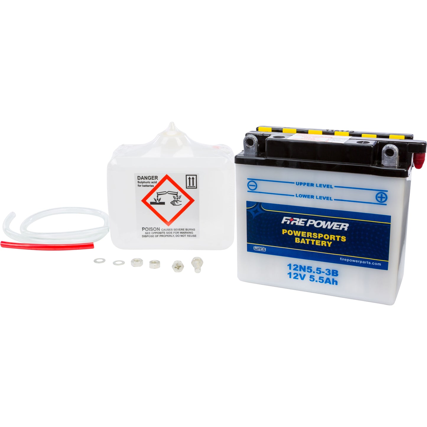 Battery W/Acid 12n5.5 3b 12v