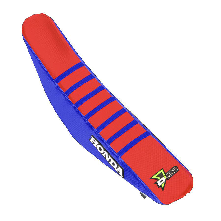 Seat Cover Blue/Red W/Ribs