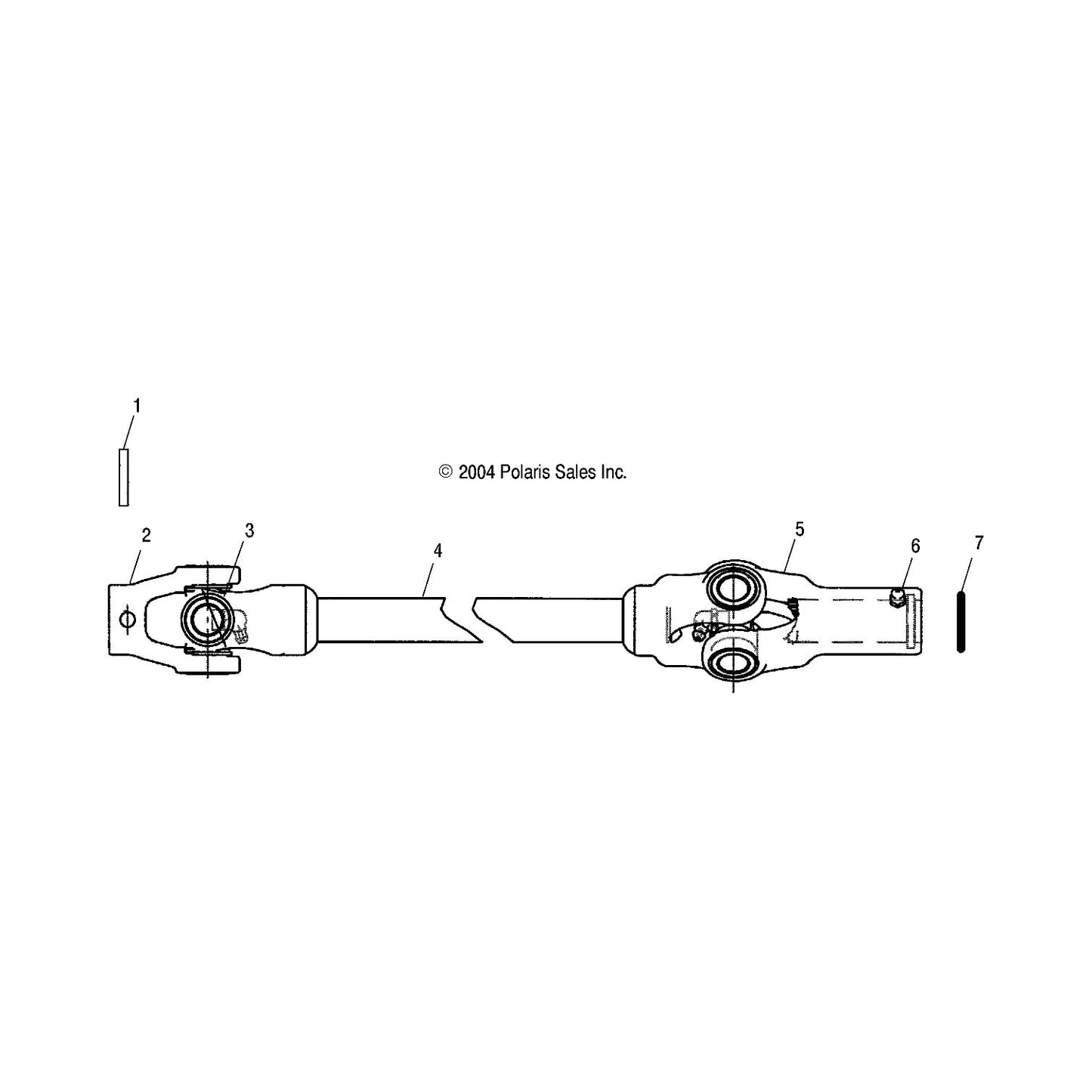 Polaris Ranger Drive Shaft, Rear, Genuine OEM Part 1332692, Qty 1