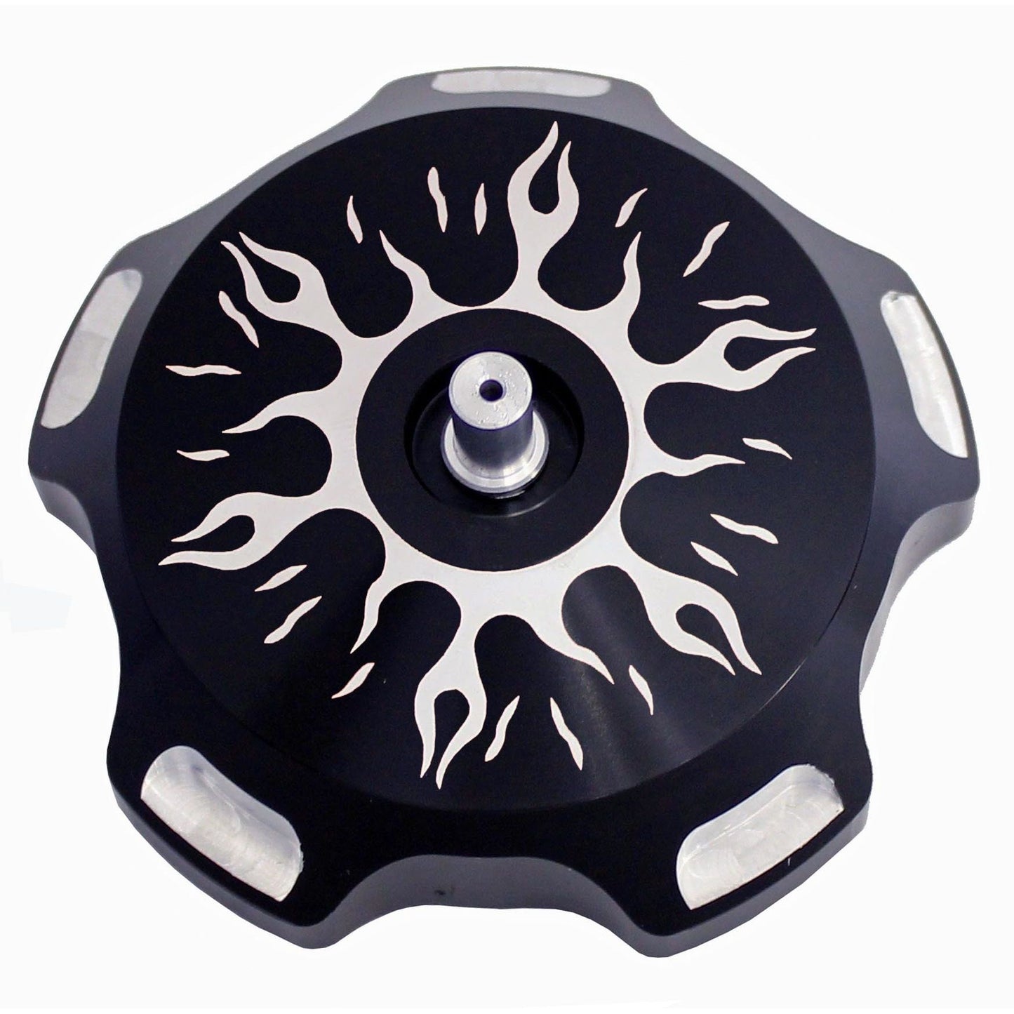 Billet Gas Cap (Black Flames)