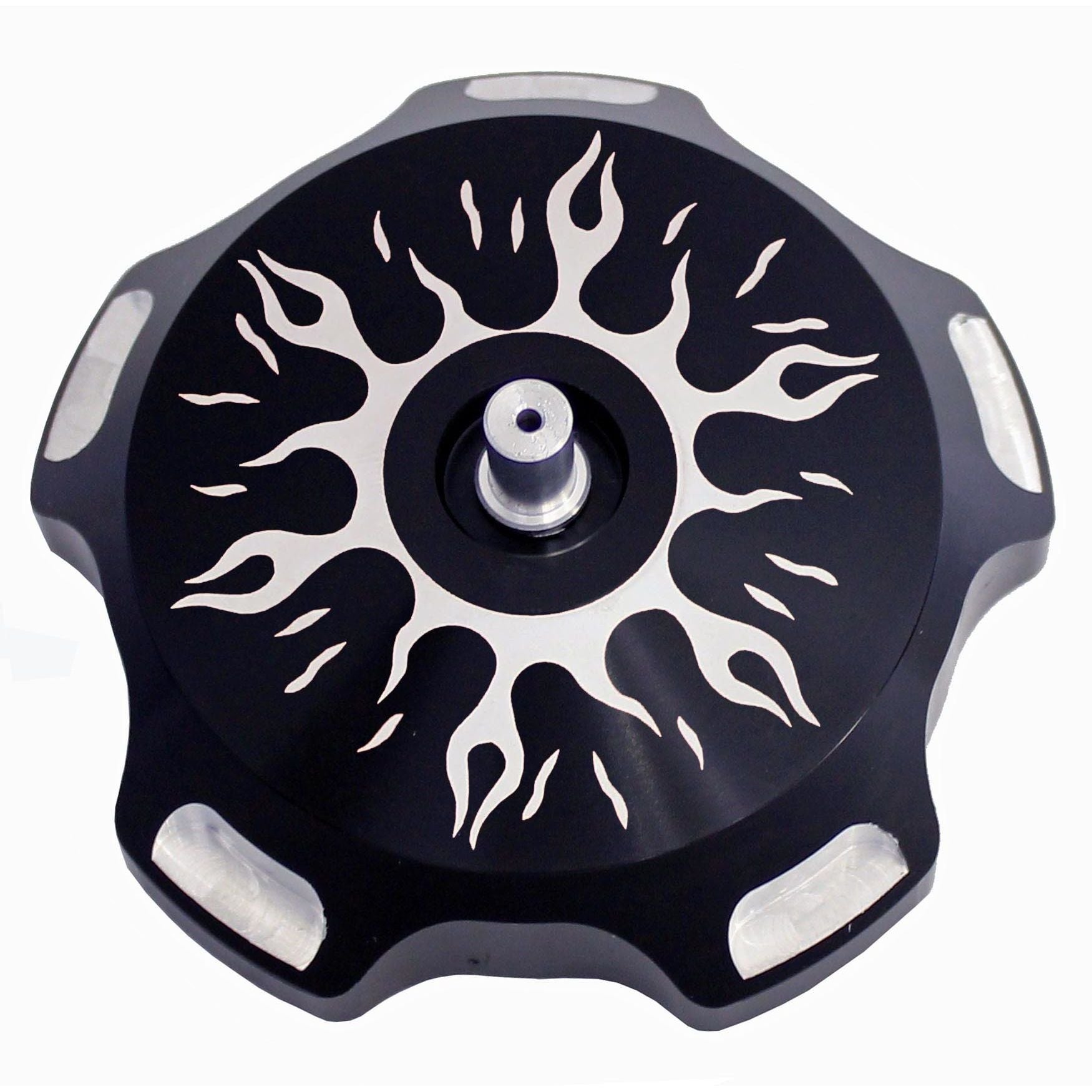 Billet Gas Cap (Black Flames)