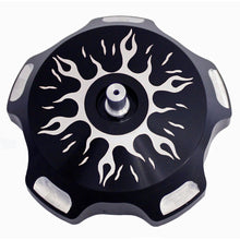 Billet Gas Cap (Black Flames)