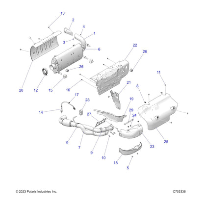 Indian Motorcycle CLAMP, GASKETED, Genuine OEM Part 7082494, Qty 1