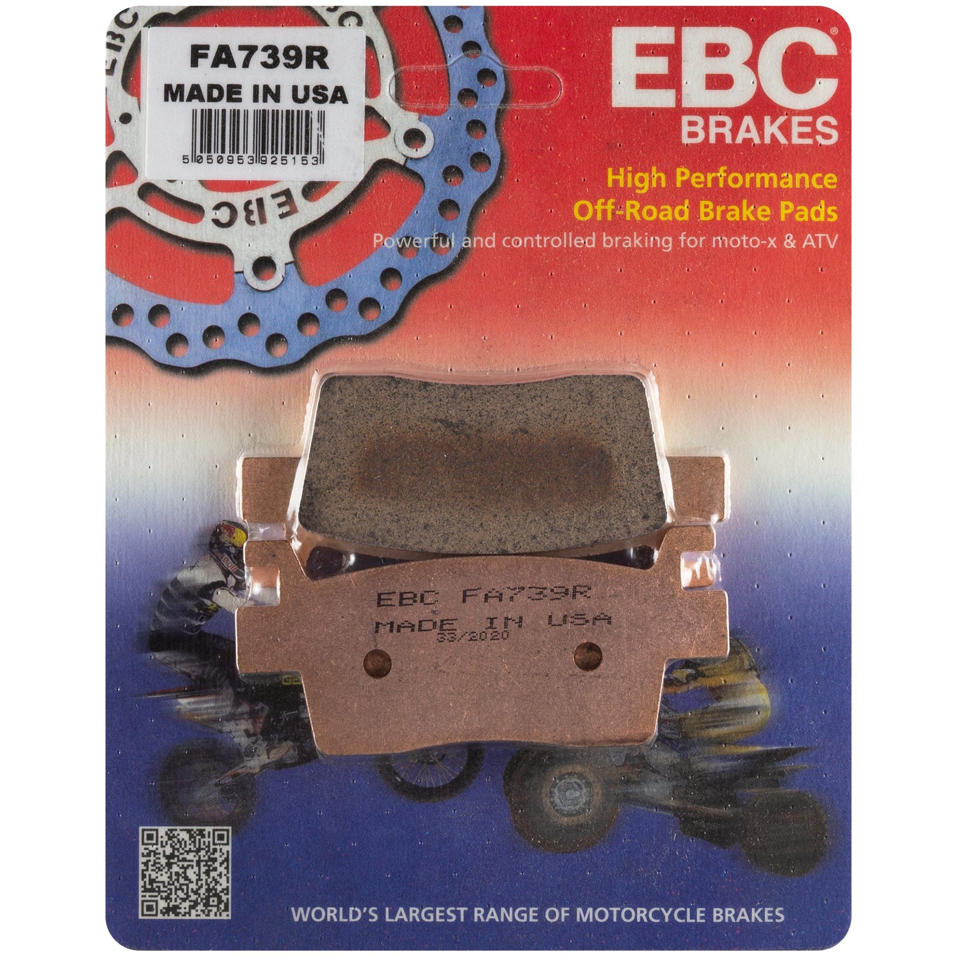 Brake Pads Fa739r Sintered R Series