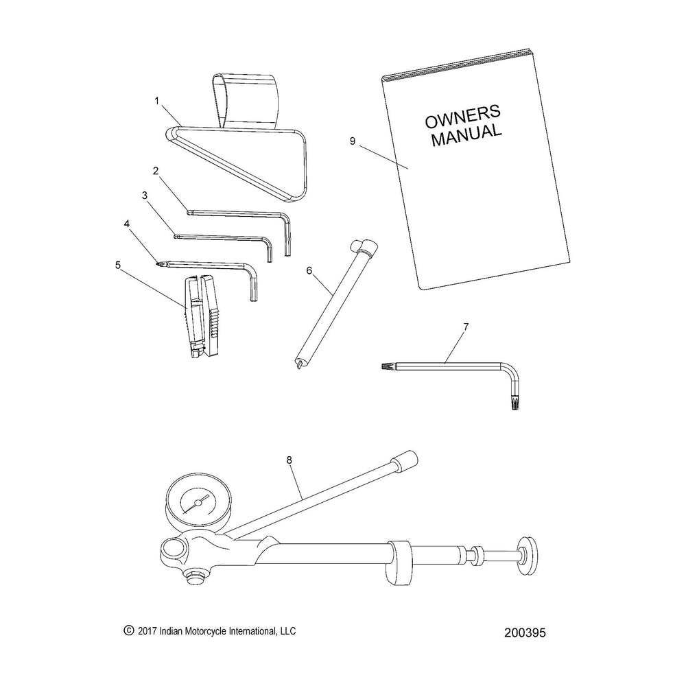 
                      
                        Indian Motorcycle Tools Kit, Genuine OEM Part 2883304, Qty 1
                      
                    