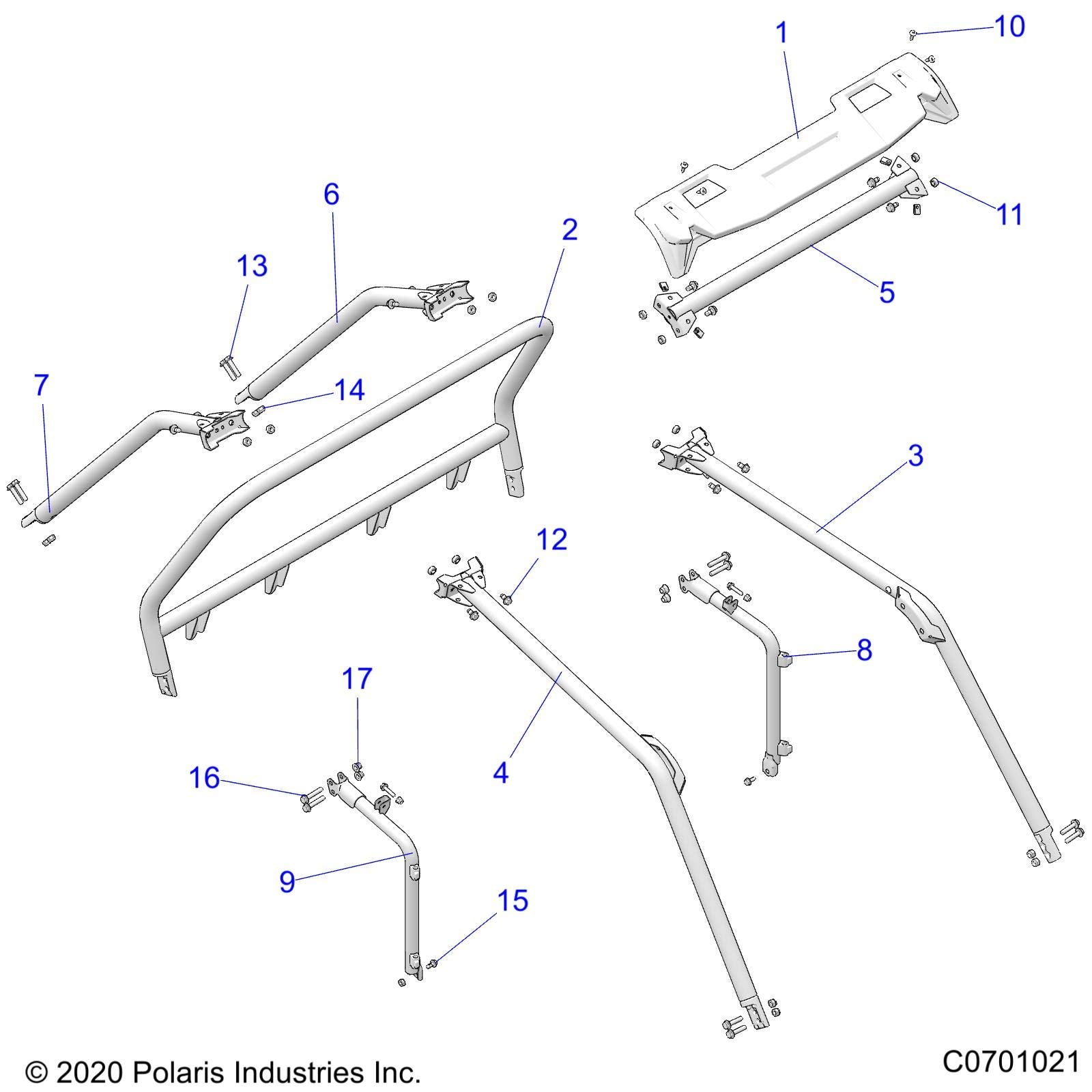 Polaris RZR Bolster Weld, Right, Indy Red, Genuine OEM Part 1021908-293, Qty 1