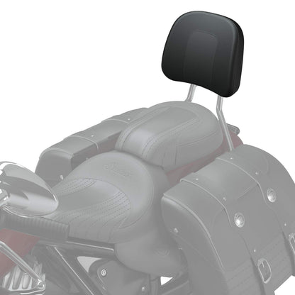 Indian Motorcycle Passenger Backrest Pad Touring for Specific Chief, Chief Bobber, Super Chief, Sport Chief Models and More, All-Weather Black Vinyl, for Comfort and Support - 2884801-VBA