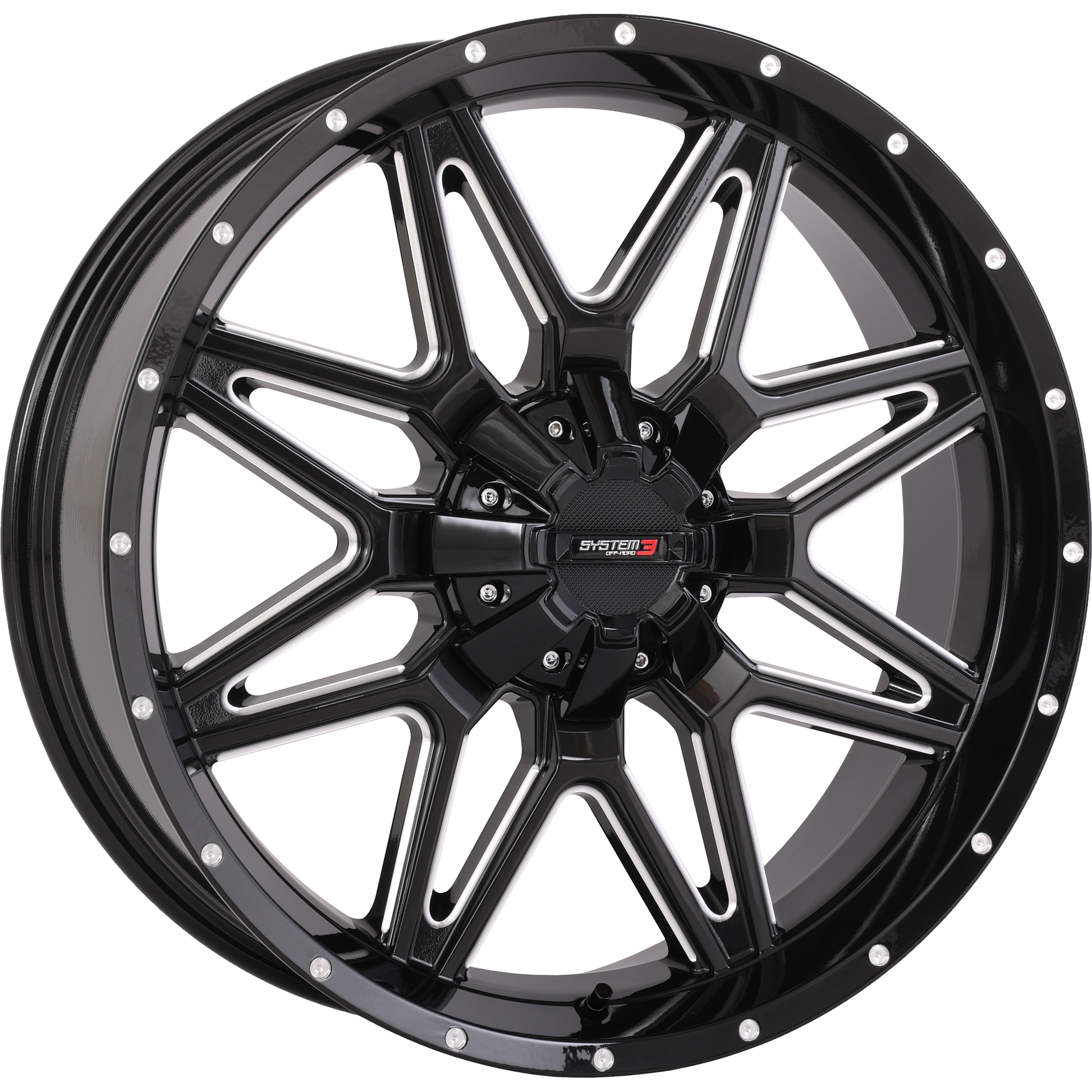St7 Wheel 20x7 4+3 (+10mm) 4/137 & 4/156 Gloss Blk Milled