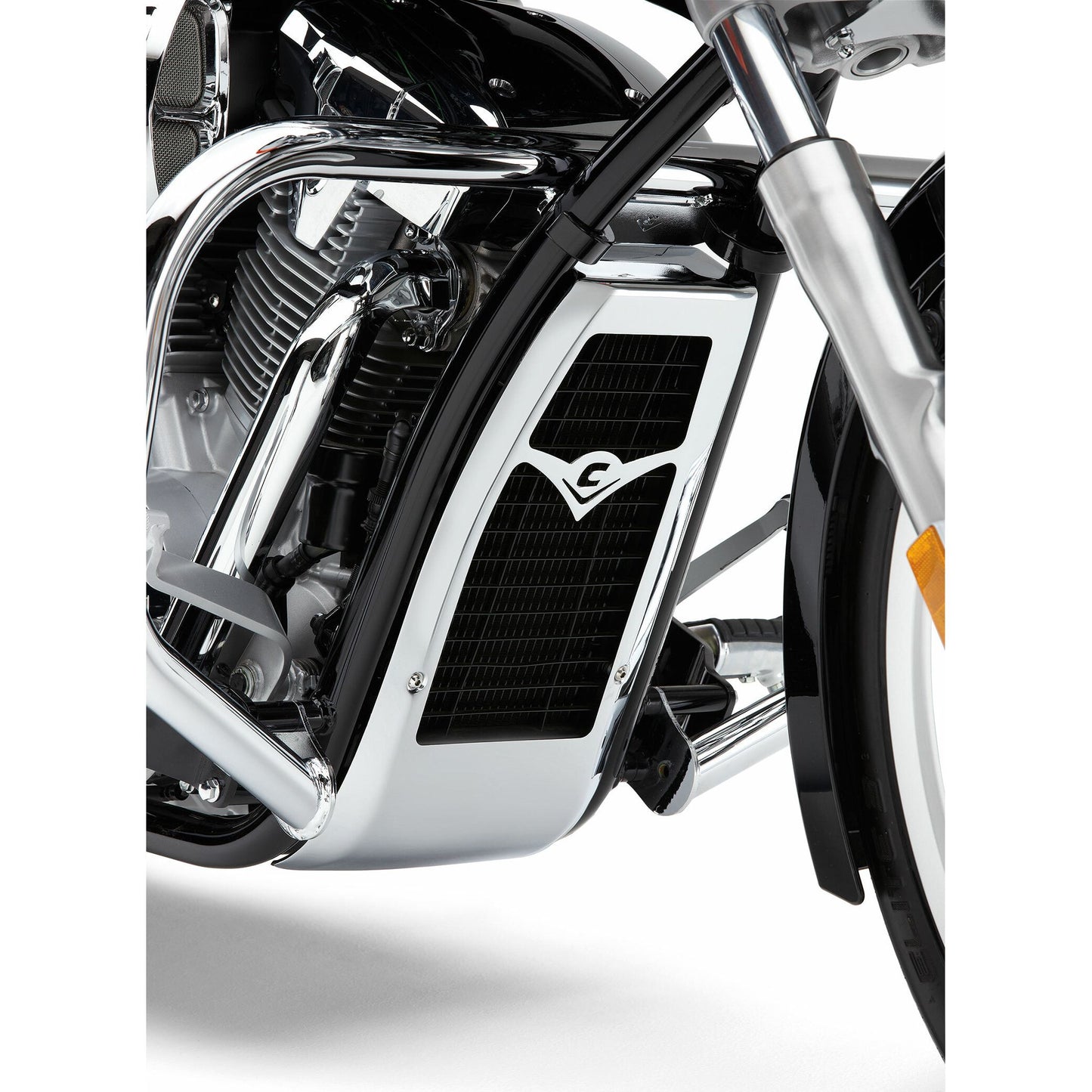 Radiator Cover Chrome Hon Vtr1300 10 17