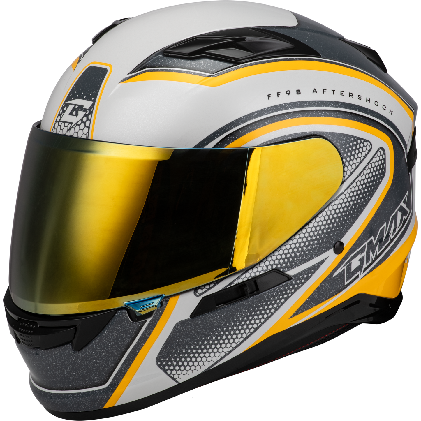 Ff 98 Aftershock Helmet White/Metallic Silver Xl