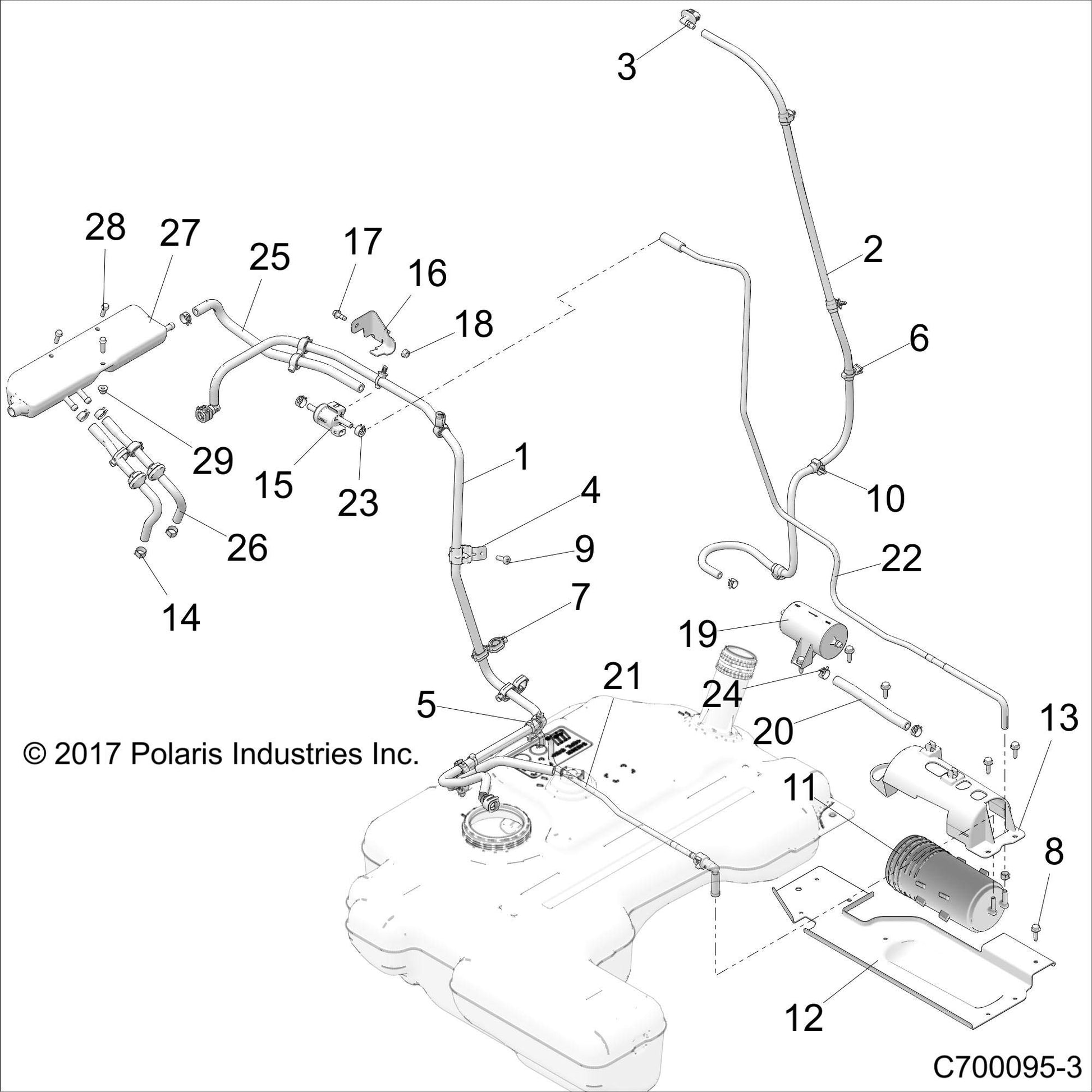 Polaris RZR TANK-EXPANSION, Genuine OEM Part 5454232, Qty 1