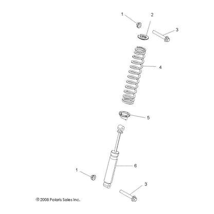 Polaris Ranger Compression Spring 180#, Front, 12.5, Medium Gloss Black, Genuine OEM Part 7043577-067, Qty 1