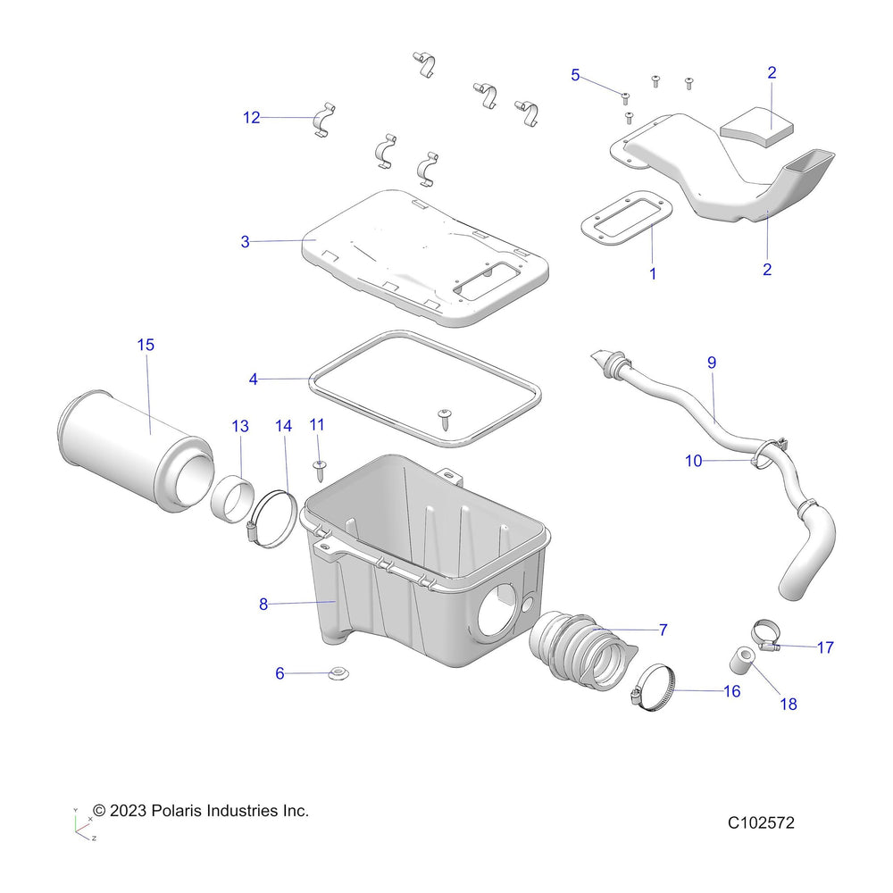 
                      
                        Polaris ATV Airbox Cover Seal, Genuine OEM Part 5813949, Qty 1
                      
                    