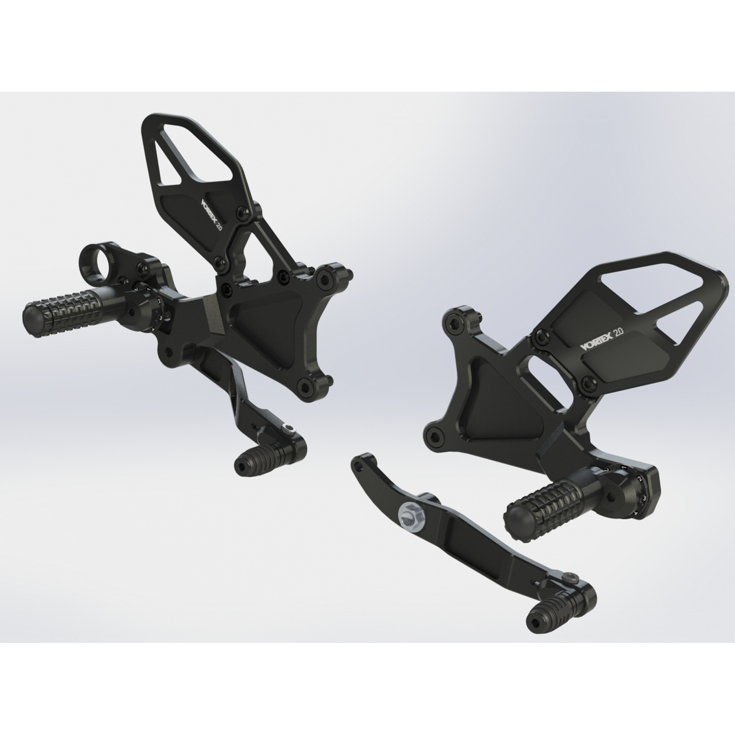 Rear Set Complete Blk Yam