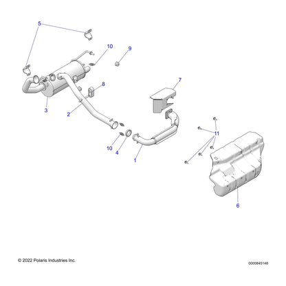 Polaris Ranger Pipe Weld, Mid, Genuine OEM Part 1263226, Qty 1