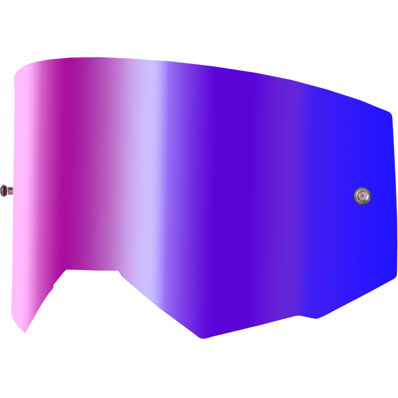 Single Lens W/ Post Adult W/ Iridescent Red Mir/Smk Lens