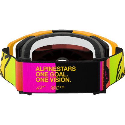 ALPINESTARS GOGGLES Vision 8 Goggle - Corp - Yellow/Pink - Red Mirror Lens 5101625-5023