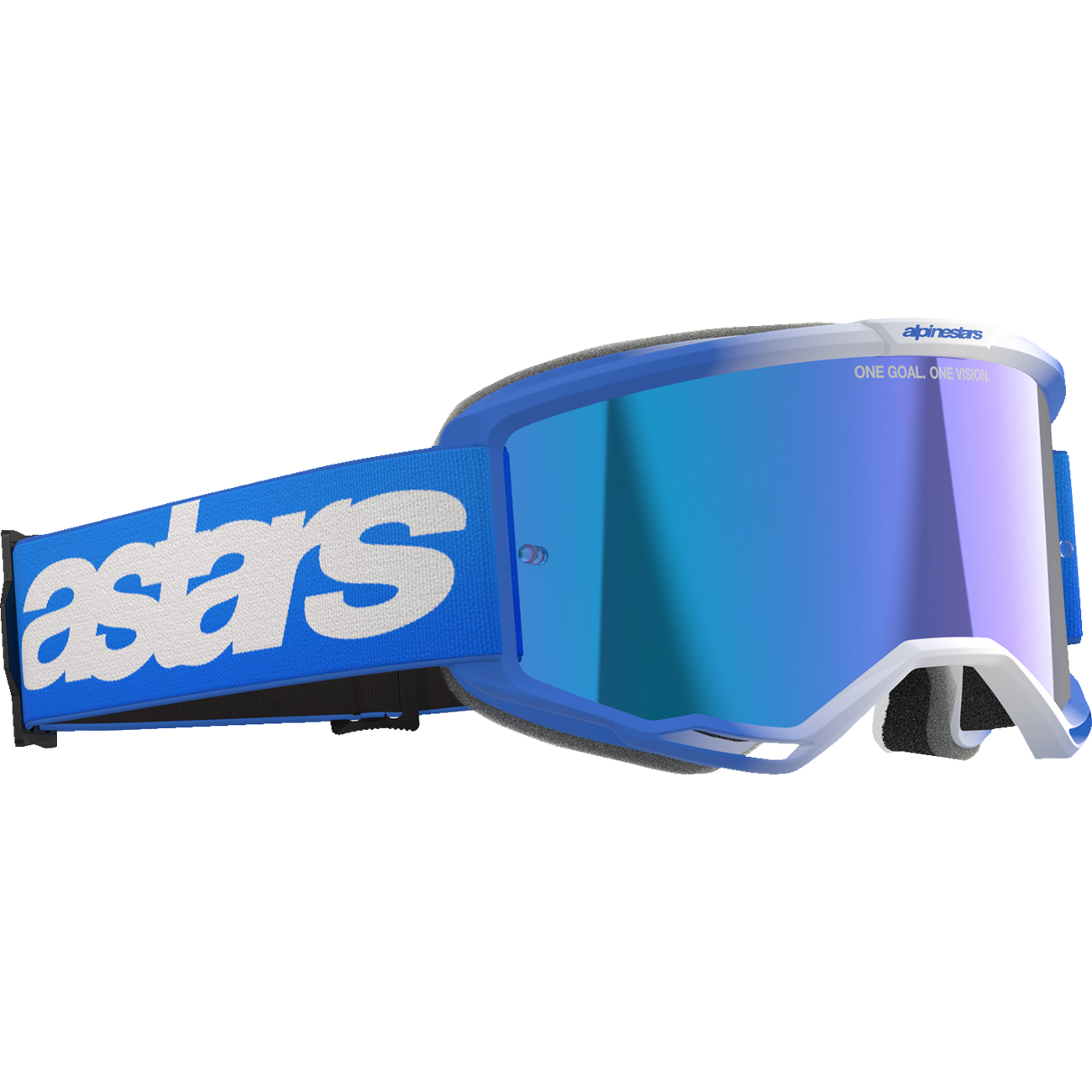 ALPINESTARS GOGGLES Vision 5 Goggle - Blaze - Blue - Blue Mirror Lens 5102125-7271
