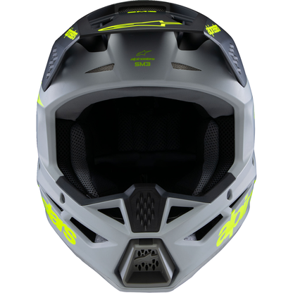 ALPINESTARS Youth SM3 Helmet - Radium - Matte Gray/Black/Yellow Fluo - Medium 8301825-9510-YM
