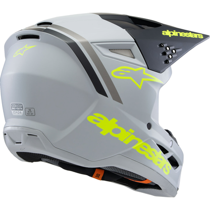 ALPINESTARS Youth SM3 Helmet - Radium - Matte Gray/Black/Yellow Fluo - Small 8301825-9510-YS