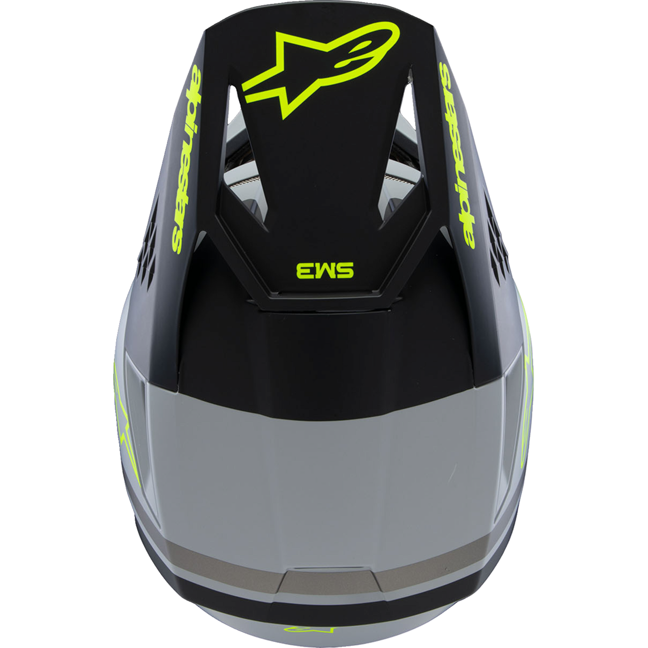 ALPINESTARS Youth SM3 Helmet - Radium - Matte Gray/Black/Yellow Fluo - Small 8301825-9510-YS
