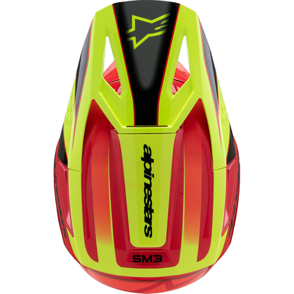 ALPINESTARS Youth SM3 Helmet - Fray - Gloss Red/Yellow Fluo/Black - Large 8301625-3051-YL