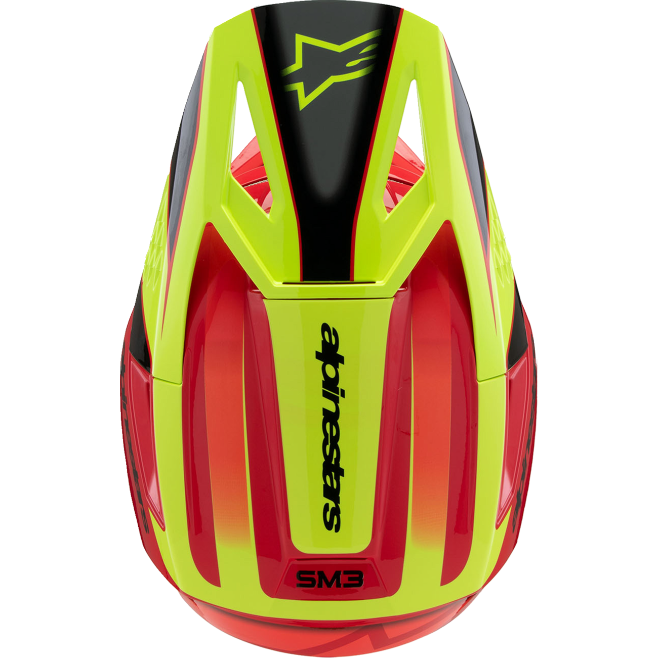 ALPINESTARS Youth SM3 Helmet - Fray - Gloss Red/Yellow Fluo/Black - Medium 8301625-3051-YM