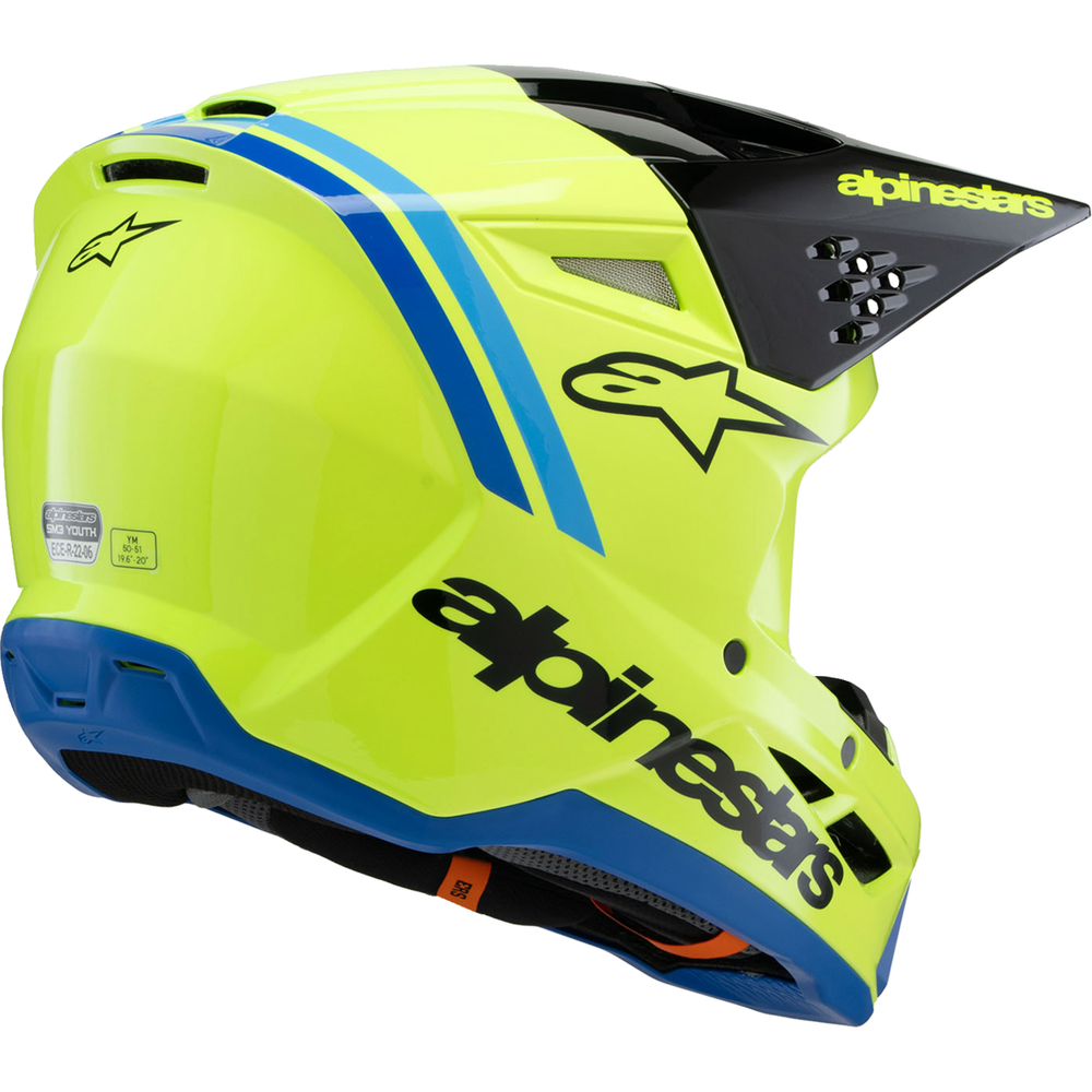 
                      
                        ALPINESTARS Youth SM3 Helmet - Radium - Gloss Yellow Fluo/Black/Blue - Small 8301825-5017-YS
                      
                    
