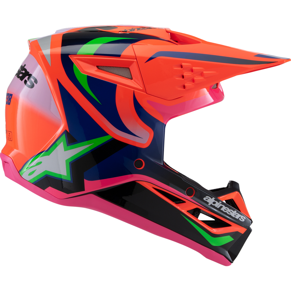 
                      
                        ALPINESTARS Youth SM3 Helmet - Deegan - Gloss Orange Fluo/Purple/Pink Fluo - Small 8301425-433-YS
                      
                    