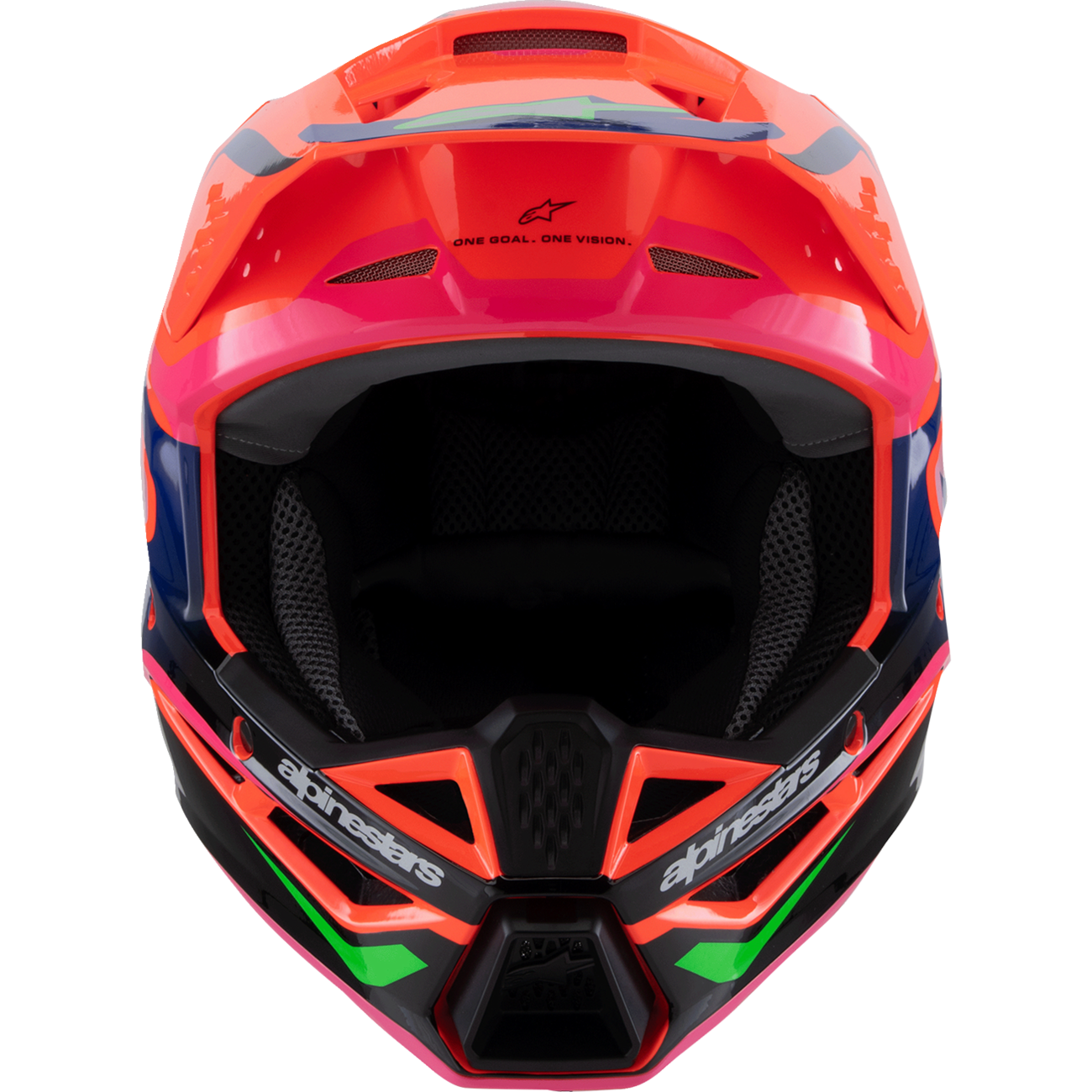 ALPINESTARS Youth SM3 Helmet - Deegan - Gloss Orange Fluo/Purple/Pink Fluo - Small 8301425-433-YS