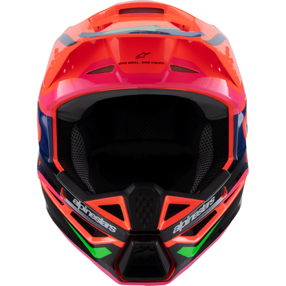 ALPINESTARS Youth SM3 Helmet - Deegan - Gloss Orange Fluo/Purple/Pink Fluo - Small 8301425-433-YS