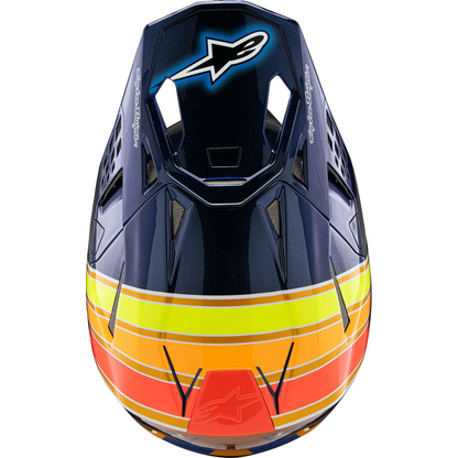 ALPINESTARS Supertech M10 Helmet - TLD Edition 25 - MIPS? - Gloss Dark Blue/Orange/Yellow/Fluo Red - Large 8300225-7156-L