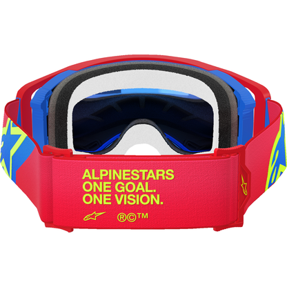 ALPINESTARS GOGGLES Supertech Goggle - Corp - Red/Blue - ABS Vision - Blue Mirror Lens 5100325-3055