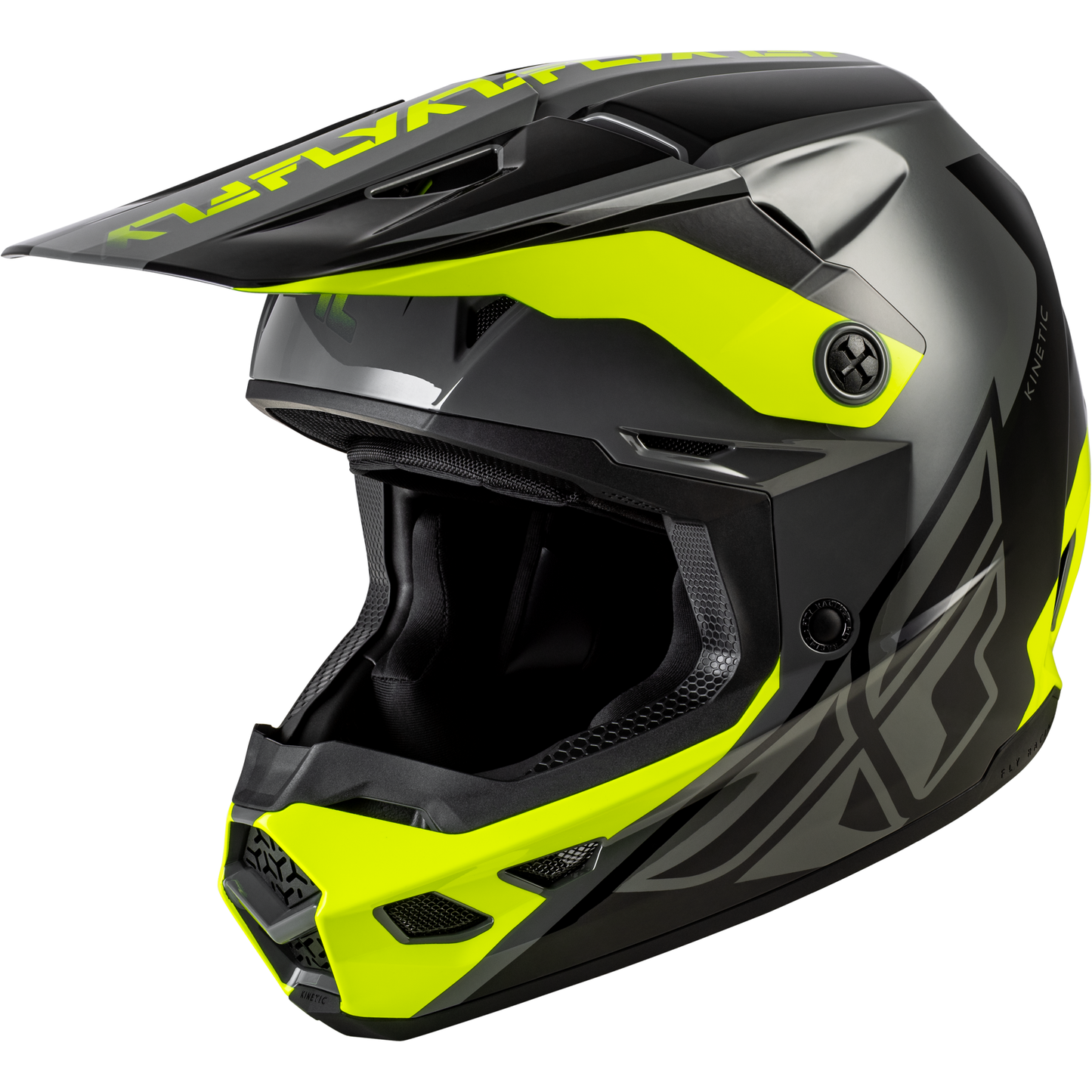 Kinetic Crest Helmet Grey/Black/Hi Vis Md