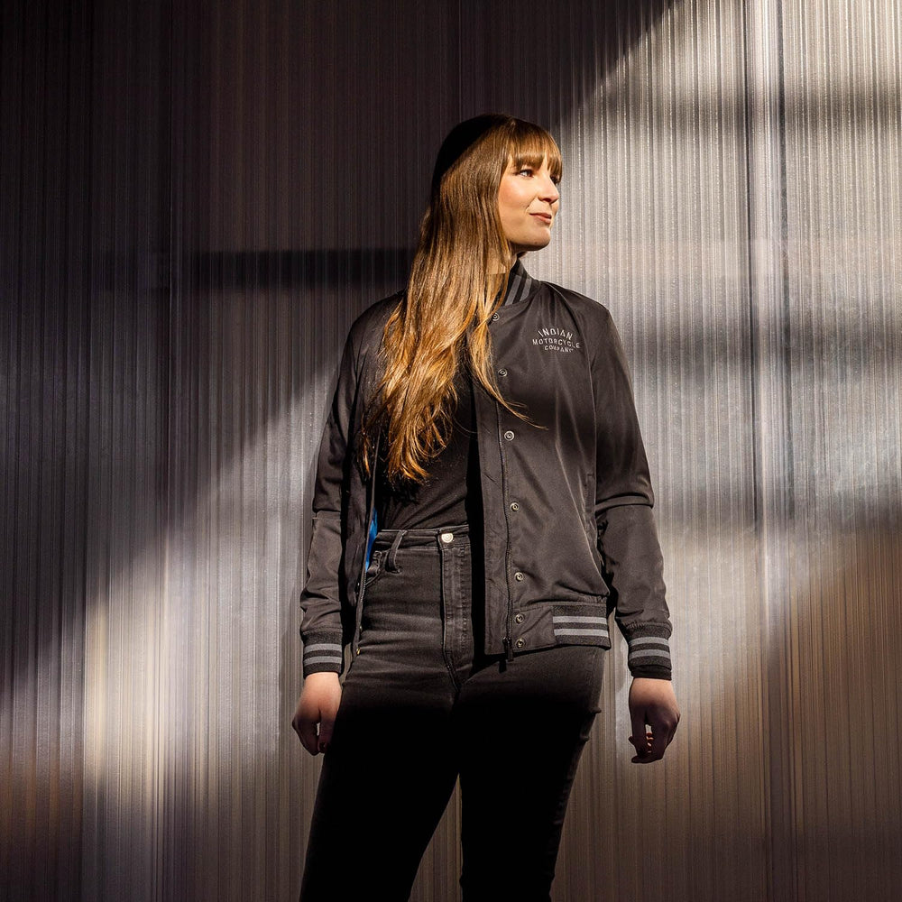 
                      
                        Indian Motorcycle Women's Casual Bomber, Black - L - 286281606
                      
                    
