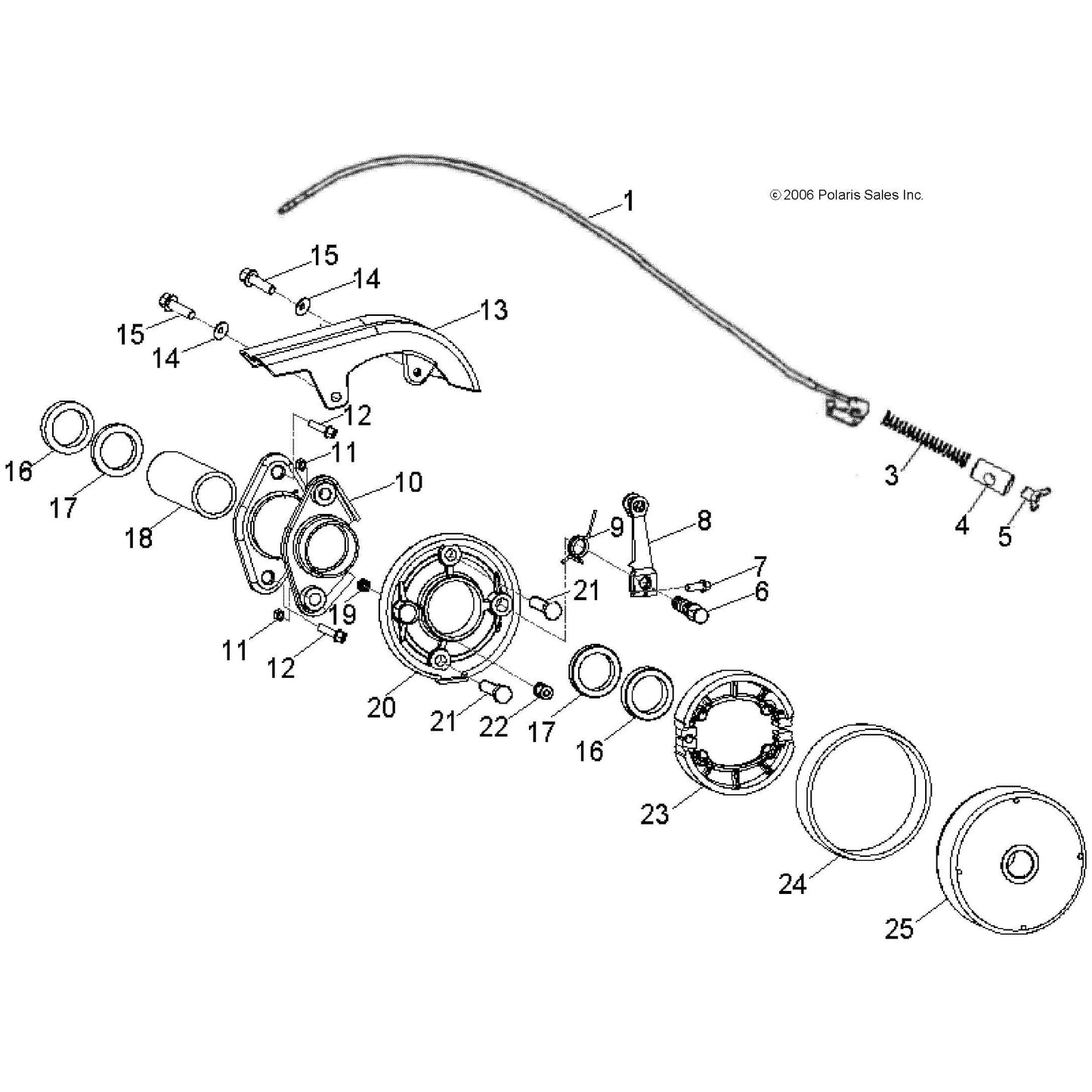 Polaris ATV Axle Housing, Rear, Genuine OEM Part 0451683-067, Qty 1