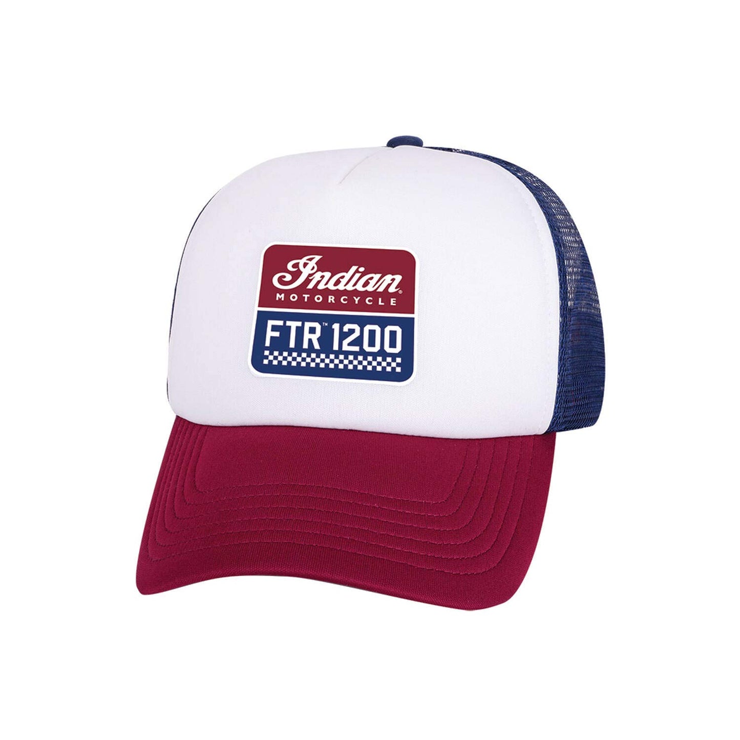 Indian Motorcycle FTR Trucker Hat, Red/White/Blue - One Size