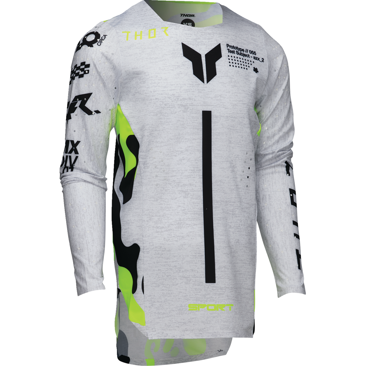 THOR Youth Sportmode Riot Jersey - White/Acid - Large 2912-2540