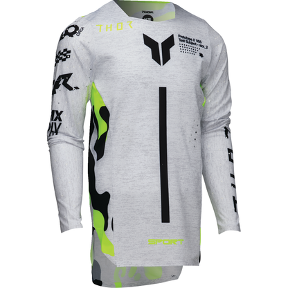 THOR Youth Sportmode Riot Jersey - White/Acid - Large 2912-2540