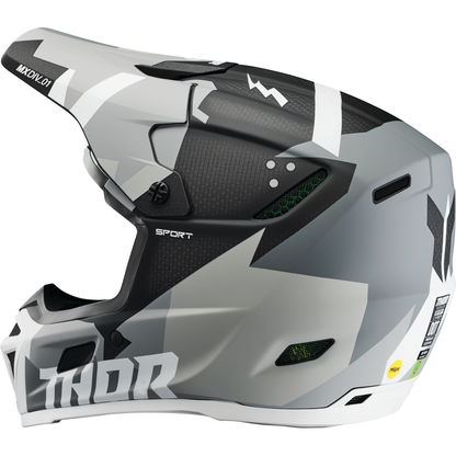 THOR Reflex Sport Helmet - Carbon Brave - MIPS? - Gray/White - Large 0110-8760